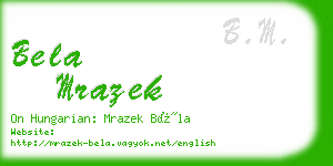 bela mrazek business card